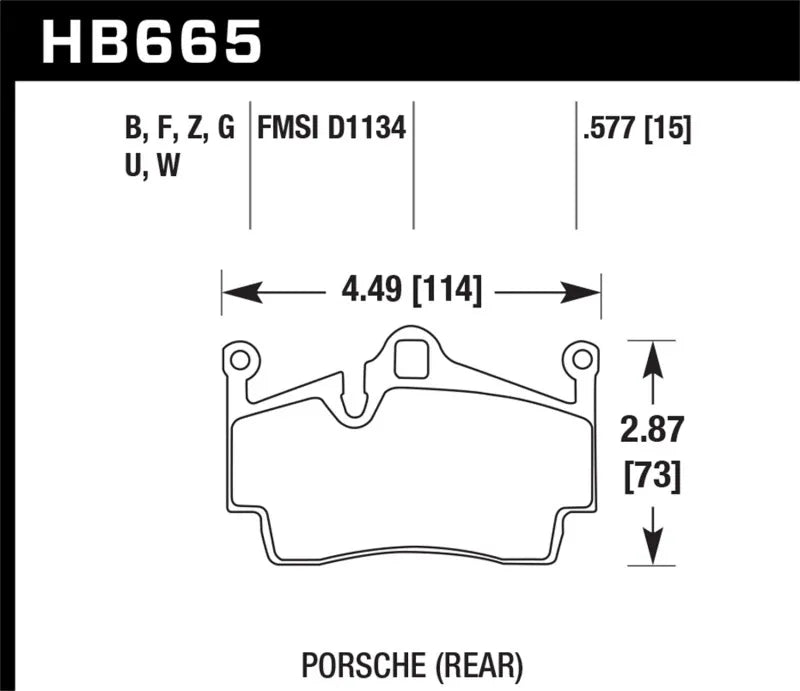 Hawk Performance Hawk 13-16 Porsche 911 Rear HPS 5.0 Brake Pads — fits Porsche Boxster