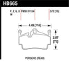 Hawk Performance Hawk 05-16 Porsche Boxster / 07-14 Porsche Cayman DTC-70 Race Rear Brake Pads (image 6)