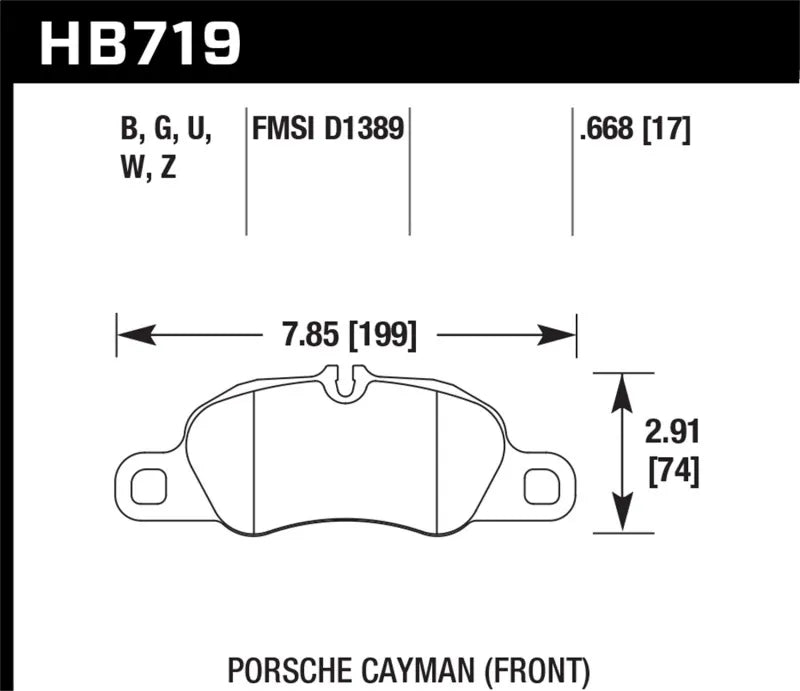 Hawk Performance Hawk 2013-2016 Porsche 911 Series Performance Ceramic Front Brake Pads (Does not fit S models) — f...