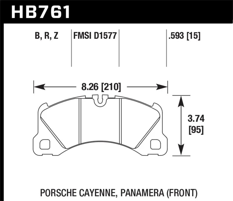 Hawk Performance Hawk 10-13 Porsche Panamera / 12-15 Cayenne Performance Ceramic Luxury & Touring Front Brake Pad