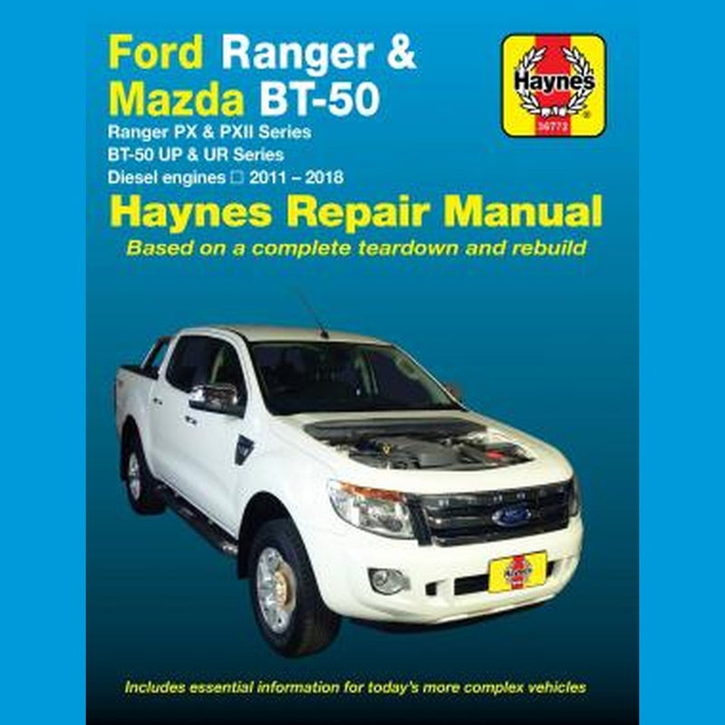 Haynes Repair Manual Suits Ford Ranger & Mazda BT50 11-18