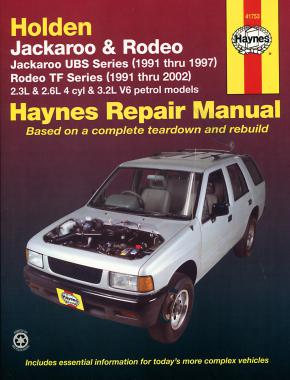 Haynes Repair Manual Suits Holden Jackaroo & Rodeo 91-02