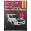 Haynes Repair Manual Suits Toyota Hi Lux 4x4 & 4x2 05-15