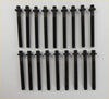 Set of black threaded hex head engine head bolts for cherokee voyager and grand maxus lti tx4 2001 to 2008