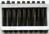 Black threaded engine bolts with hex heads neatly arranged in white tray for head gasket set ford ranger 12v 25td 25d