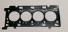 Black engine head gasket with four circular openings and textured surface for movano master x220d x250d navara nv400 2.3