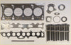 Black rubber head gasket set with metallic engine components and bolts for wrangler engine repair