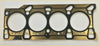 Gold-colored head gasket for wrangler liberty cherokee with black rubber seals and precise cylinder head cutouts