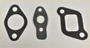 Three black rubber head gaskets with circular and rectangular cutouts and multiple mounting holes for mitsubishi l200 shogun pajero challenger