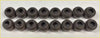 Set of twenty dark gray metallic valve stem seals for head gasket set bolts used in mitsubishi l200 shogun pajero challenger