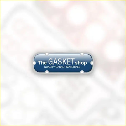 Blue oval-shaped gasket shop logo with white text and silver rivets on head gasket set for nissan navara 2.7td td27