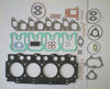 Black head gasket with four circular engine cylinder openings and textured surface for voyager jeep cherokee frontera scorpio
