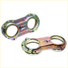 Head light brackets x2 for nissan datsun 620 1972-1979 shiny metallic connecting rods with iridescent finish