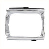 Chrome finished rectangular headlight bezel with sleek polished metallic surface for toyota hilux 2wd 1988 to 1997