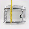 Chrome finished motorcycle headlight housing with clear lens and visible wiring shown from the back side for toyota hilux2wd ute 1978-1983