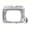 Chrome finished rectangular headlight door with clear lens and wiring for right side toyota hilux 2wd ute 1978-1983