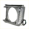 Gray plastic headlight door rhs for toyota hilux 2wd 1978-1983 with clear textured lens and visible wiring backside view