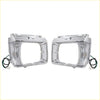 Chrome finished rectangular headlight assemblies with clear lens covers and wiring for toyota hilux 2wd 1978-1983
