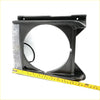 Black plastic headlight housing with textured silver metal bracket on the side for toyota hilux 2wd 1979-1982 back view