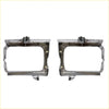 Pair of chrome finished headlight bezels for toyota hilux 2wd 1987-1997 with precise fit and sleek look