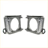 Gray plastic side marker light assemblies with clear grid lens and wiring for toyota hilux 2wd 1978-1983 back side view