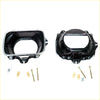 Black chrome finished headlight bucket assemblies with matching hardware for toyota 4runner hilux 1984-1995