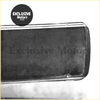 Black leather car dashboard cover with silver trim and embossed exclusive motors logo for toyota land headlight case