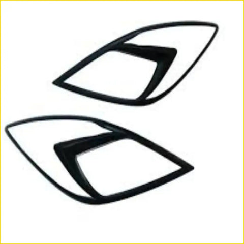Black glossy headlight cover trims with sleek angular design made from high quality ABS UV treated plastic for BT50