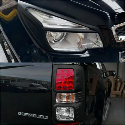 Headlight Covers and Taillight Holden Colorado 2012-2016 Matte - Plastic Trim