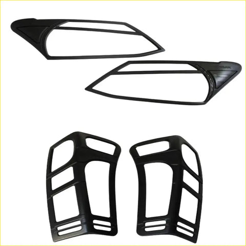 Black plastic headlight and side marker light trim covers for isuzu d-max 2012-2016 automotive use