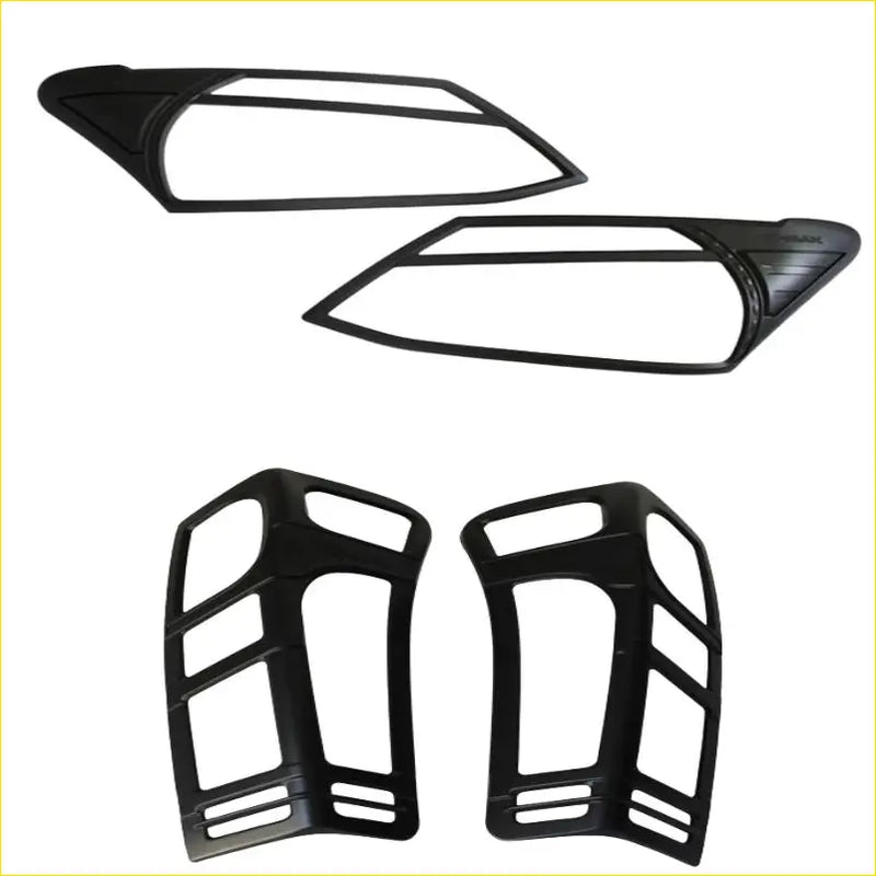 Black plastic headlight and side marker light trim covers for isuzu d-max 2012-2016 automotive use