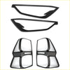 Black plastic headlight and side mirror trim covers for isuzu d-max 2021-2023 automotive use