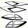 Black matte-finish plastic headlight and fog light trim pieces for mazda bt-50 2012-2020 headlight covers