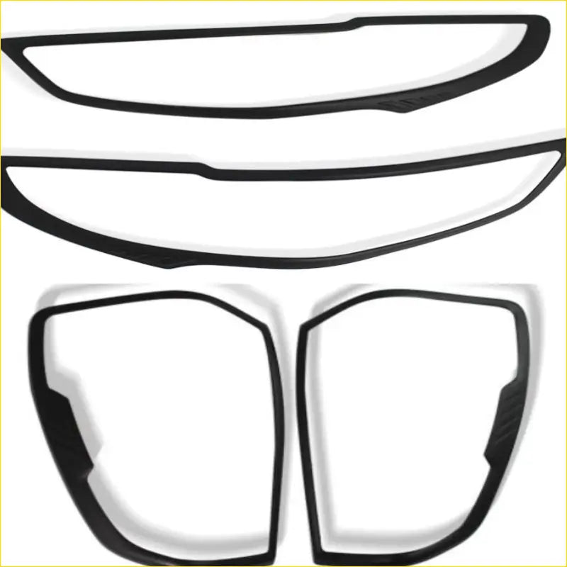 Headlight Covers and Taillight Mazda Bt-50 2021+ Matte black - Plastic Trim