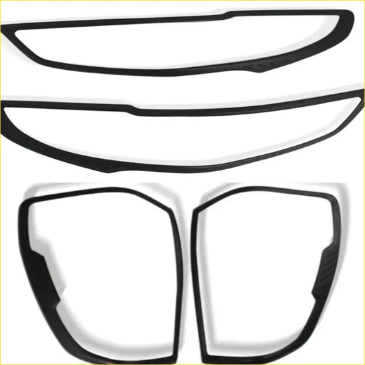 Headlight Covers and Taillight Mazda Bt-50 2021+ Matte black - Plastic Trim