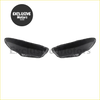 Black plastic headlight covers for Volkswagen Scirocco 2009-2016 with a sleek, durable design