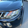 Black nissan suv headlight with chrome accents and clear lens for matte black headlight covers mitsubishi triton 2015-2018