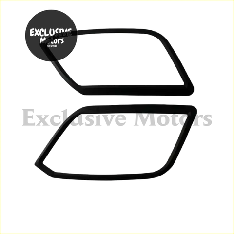 Black glossy finish headlight covers surrounds trim for vw amarok 2009-2019 designed for side mirror housings
