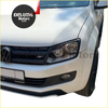 White volkswagen amarok pickup with sleek headlight covers surrounds trim for model years 2009 to 2019