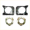 Black plastic and metal headlight door and housing for toyota hilux n30 rn40 1979-1983 with integrated wiring backside view