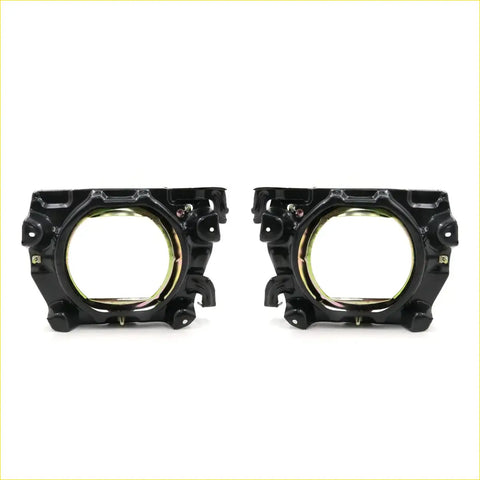 Black plastic fog light housing assemblies with glossy finish and mounting brackets for isuzu faster tf tfr bedford brava holden