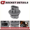 Gray plastic headlight turn signal light socket with molded design for secure bulb fit on toyota 4runner back side