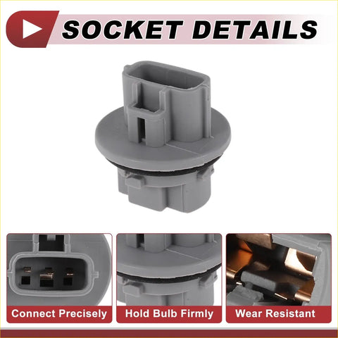 Gray plastic headlight turn signal light socket with molded design for secure bulb fit on toyota 4runner back side