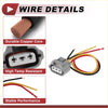 Back side of gray plastic headlight turn signal light socket wiring with black yellow and red wires for Toyota 4Runner