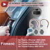 Gray plastic headlight turn signal light socket and wiring harness set for toyota 4runner showing back side