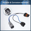 Headlight wiring harness assembly for toyota 4runner with gray and black wiring and orange insulated connector housing