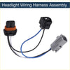 Black and gray headlight wiring harness assembly with orange blue and white wires for 2021-2023 toyota 4runner