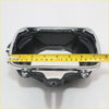 Chrome finished motorcycle headlight housing with black interior and mounts for toyota 4runner hilux 1988-1995