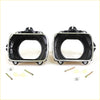 Black and chrome motorcycle headlight housing assemblies with matching mounts for toyota 4runner hilux 1988-1995