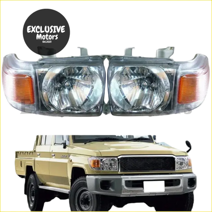 Headlights x 2 for Toyota Land Cruiser LC70/LC76 (2007-2015) - Lights